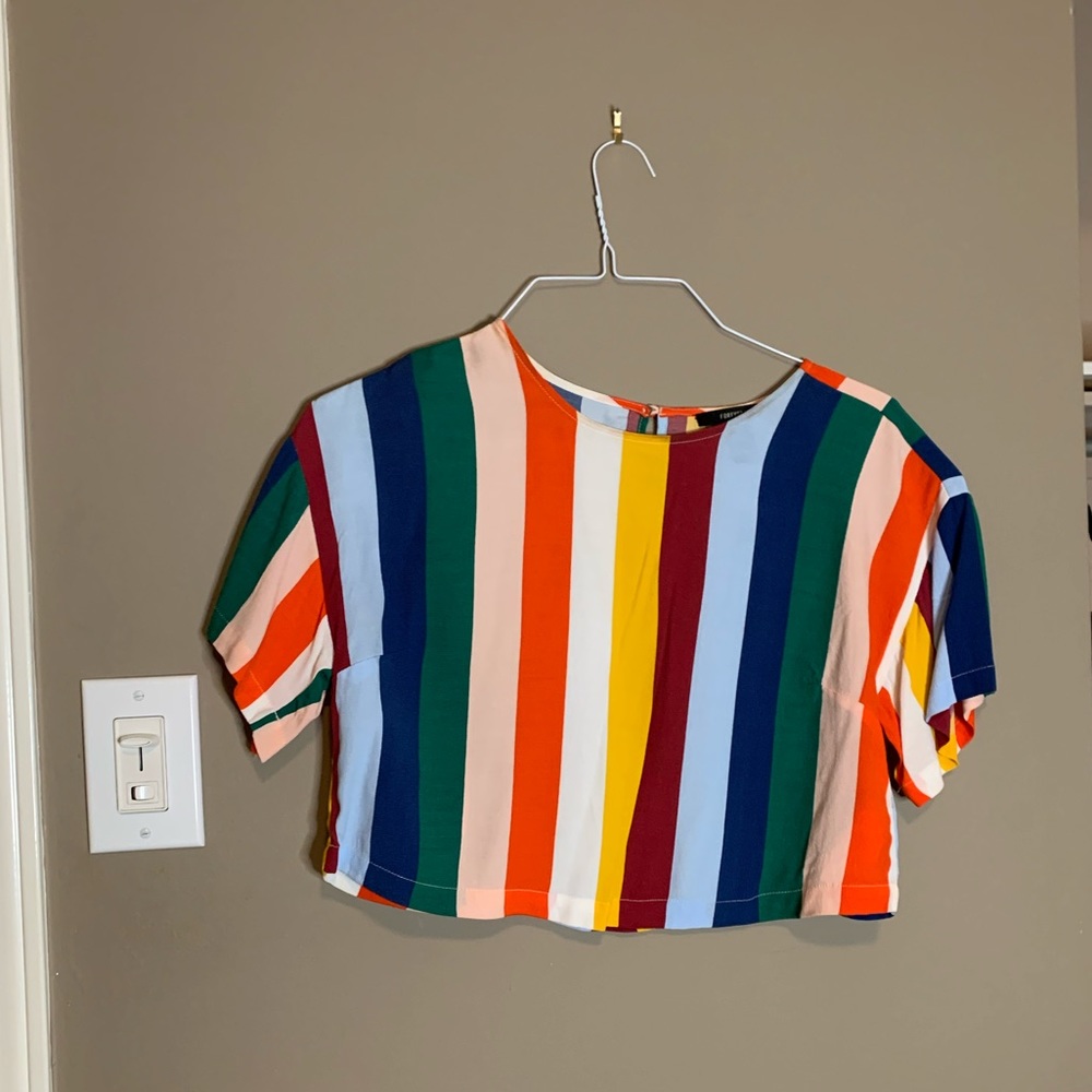 Striped and coloured crop top